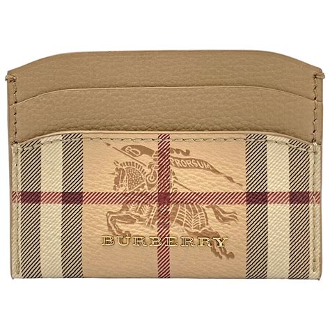 Burberry Haymarket Check And Leather Izzy Card Case